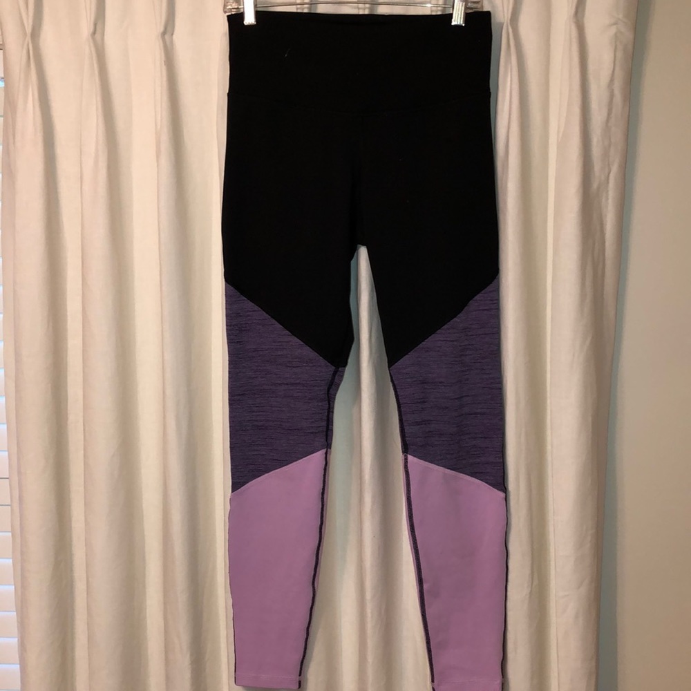 High waisted, multi colored leggings